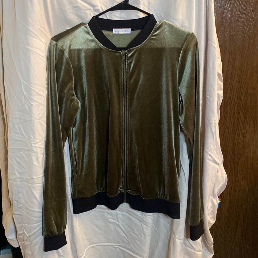 Velour Olive Jacket